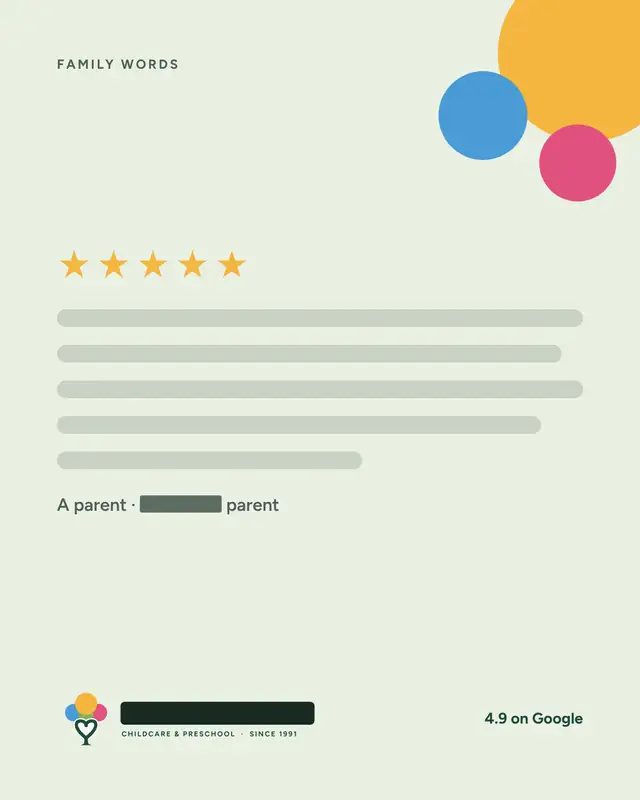 Family Words review post template, name hidden